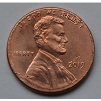 США, 1 цент 2019 г.