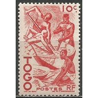 Французское Того. Производство пальмового масла. 1947г. Mi#195.