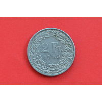 Швейцария 2 франка 1969 с 1 руб