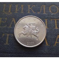 1 лит 2001 Литва #05 aUNC