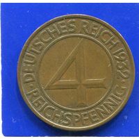 Германия 4 пфеннига 1932 А