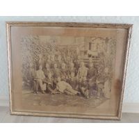 Фото большое в старинной рамке со стеклом "Уездный съезд врачей (?) учителей", до 1917 г. (37*47 см без паспарту)