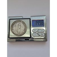 5 франков 1933 года. Швейцария, Швейцарская конфедерация (1968 - 2025). Серебро 835. Монета не чищена. L45457.