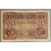 Банкнота 20 марок 1918 год. Германская империя.
