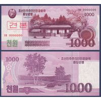 Северная Корея (КНДР), 1000 вон 2008 (2009) г., P-64S (образец), UNC