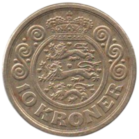 Королевство Дания. 10 крон 2001 г. Нечастая