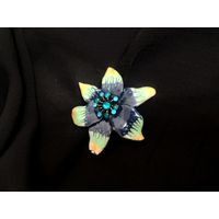 Брошь, цветок, эмаль