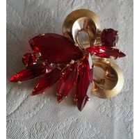 Винтажная брошь. Чехословакия.