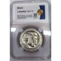 3 марки 1911 ms 63 Шарлотта . Ярчайшая!