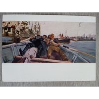 1959. спорт. Осис. Состязание в гребле на празднике латышских рыбаков