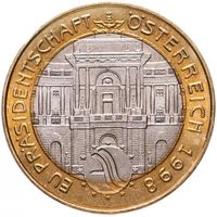 Австрия 50 шиллингов, 1998 Председательство Австрии в ЕС UNC