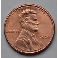 США, 1 цент  2020 г.