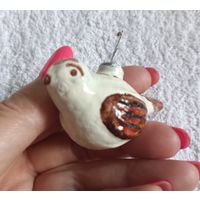 Ёлочные игрушки, стекло, птичка