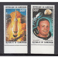 Космос. Аполлон 11. Камерун. 1974. 2 марки. Michel N 1064-1065 (10.0 е)