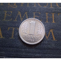 1 пфенниг 1988 (A) Германия ГДР #13 AU