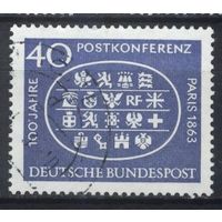 ГЕРМАНИЯ, ФРГ - 1963 [Mi. 398]  Гашеная (DE03)
