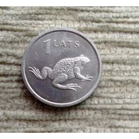Werty71 Латвия 1 лат 2010  Лягушка  жаба