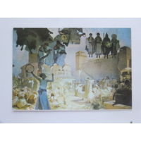 Альфонс Муха живопись 10х15 см