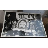 Фото Бобруйск 1974 год Первомайская демонстрация БШК Цех пароводоснабжения