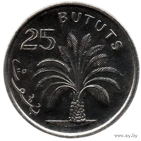 Республика Гамбия. 25 бутутов (бутут) 1998. Масличная пальма.