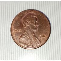1 цент 1996 года США. Красивая монета! Родная патина!