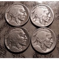 5 центов  США 1913-1938 Бизон Индеец