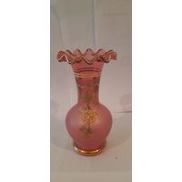 ВАЗА БОГЕМИЯ ЗОЛОЧЕНИЕ ЦВЕТНАЯ