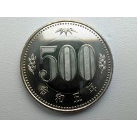 Япония 500 цветы павлонии чек. блеск с рубля