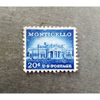 Марка США 1954 год Усадьба Монтичелло