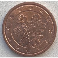 Германия 1 евроцент 2018 г. F