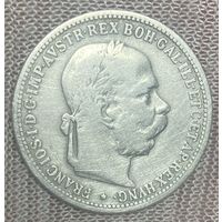 Монета Австро-Венгрия 1 крона 1893 год. Франц Иосиф I. Серебро