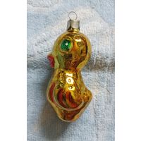 Елочные игрушки, стекло, ципленок, птичка