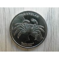 Коста Рика 50 краб чек. блеск с рубля