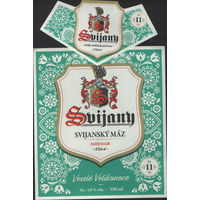 Пивная этикетка. Svijany - Чехия