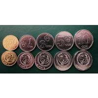 Киргизия набор 50 тыйын 1, 3, 5, 10 сом 2008-2009