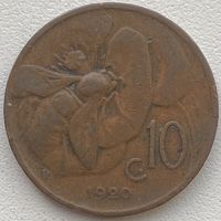 Италия 10 чентезимо 1920 г.