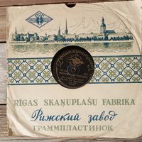 Пластинка патефонная довоенная - Оркестр НКО СССР п/у С.А. Чернецкого - Московские пионеры. Ленинский призыв - Грампласттрест