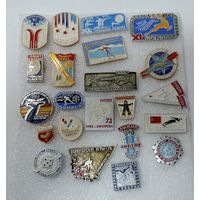 Значки спортивные "Праздник севера" СССР - 22 шт. Алюминий.