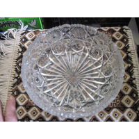 Ваза, фруктовница хрустальная 8,5х21 см.