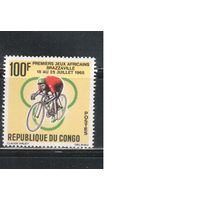 Конго-1965 (Мих.80) , ** ,    Спорт, Велоспорт , Велосипеды