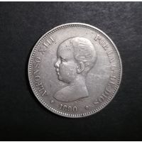 5 песет 1890 г.