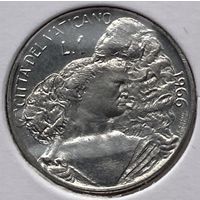Ватикан 1 лира 1966 г. В холдере
