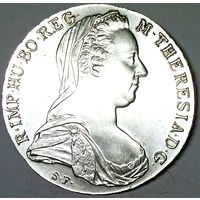 РАСПРОДАЖА!!! - АВСТРИЯ 1 талер 1780 год "МАРИЯ ТЕРЕЗИЯ" серебро - aUNC! - ШТЕМПЕЛЬНЫЙ БЛЕСК!