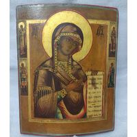 Икона Божией Матери Боголюбская, Храмовый Размер, 19 век. Живопись, золото...