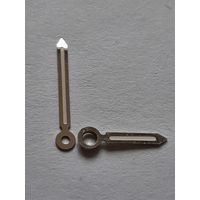 Комплект Новые Белые Хромированные Стрелки на Часы Восток Командирские СССР.