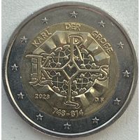 Германия 2 евро 2023 г. F. 1275 лет со дня рождения Карла Великого