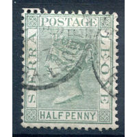 Британские колонии - Сьерра-Леоне - 1883/93г. - королева Виктория, 1/2 P - 1 марка - гашёная [Mi 12]. #4-B5-126-A-1