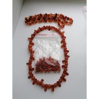 Янтарные Бусы не частой формы +отдельные бусины +бонусом бусы из бакелита? Торги с Рубля
