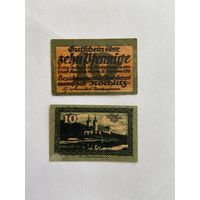 Нотгельд 10 пфеннигов Коблиц. Веймарская республика - 1602 (2)