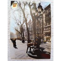 Барселона. Улица Рамбла и фонтан Каналетас